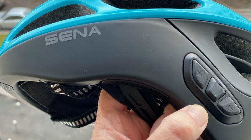 Casque vélo de route connecté SENA R1 Bleu